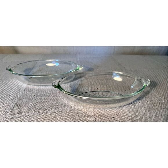 Set of 2 Vintage 1-Cup Pyrex 328 Corning 8 oz Oval Clear Glass Baking Dishes - Picture 3 of 13